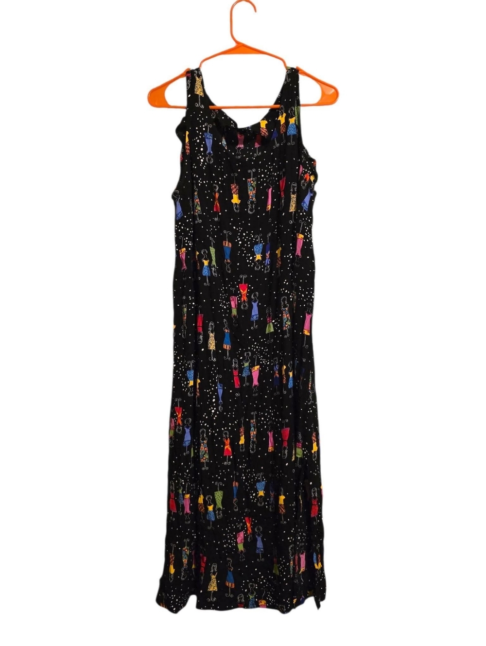 Vintage | Colorful Eclectic Print Maxi Dress